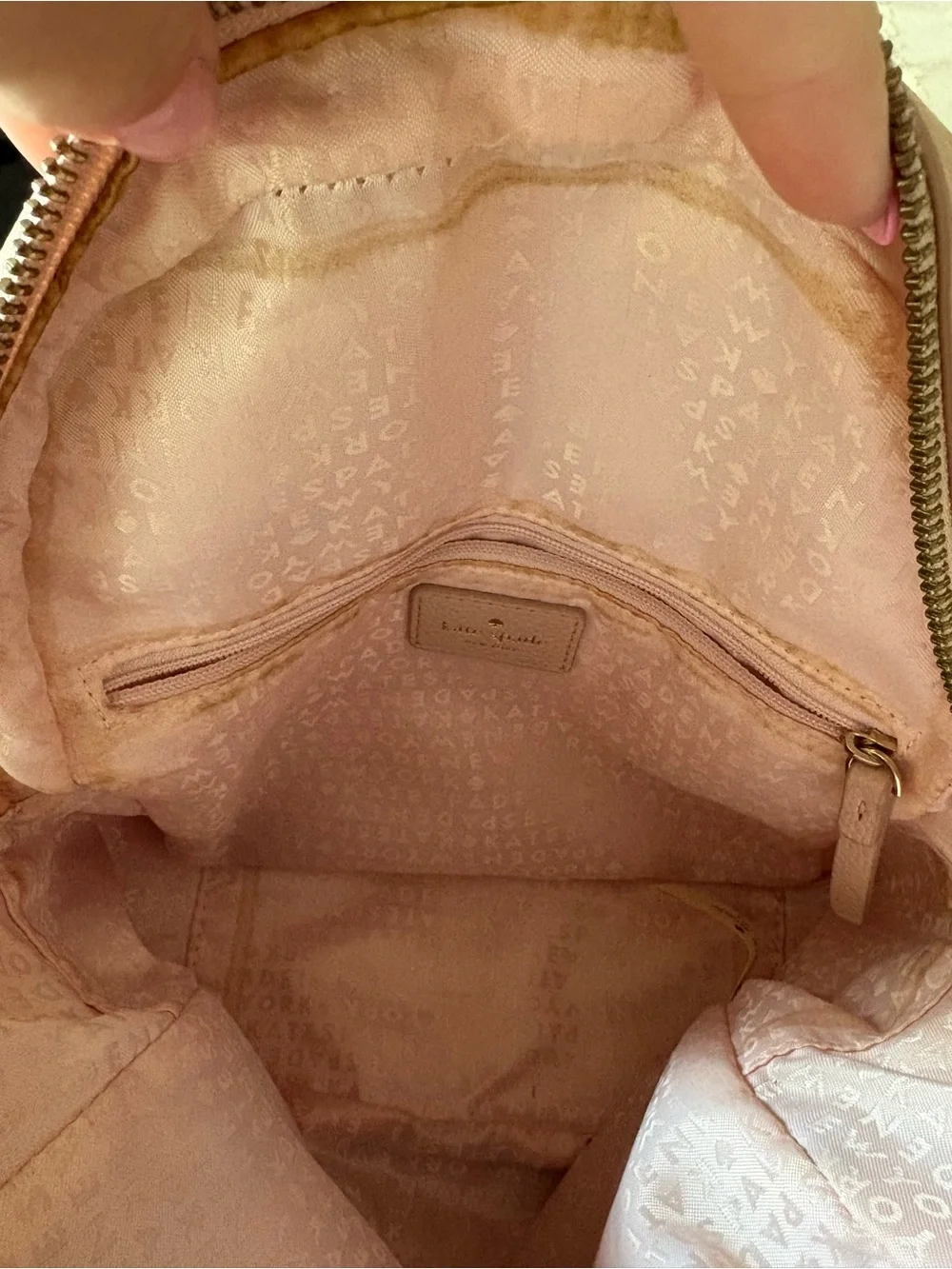 Kate Spade Light Pink Pebbled Leather Mini Backpack